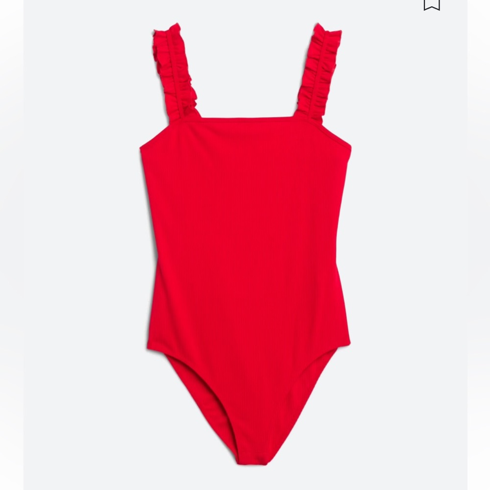 Heatherly Raina Ruffle Straps Knit Bodysuit